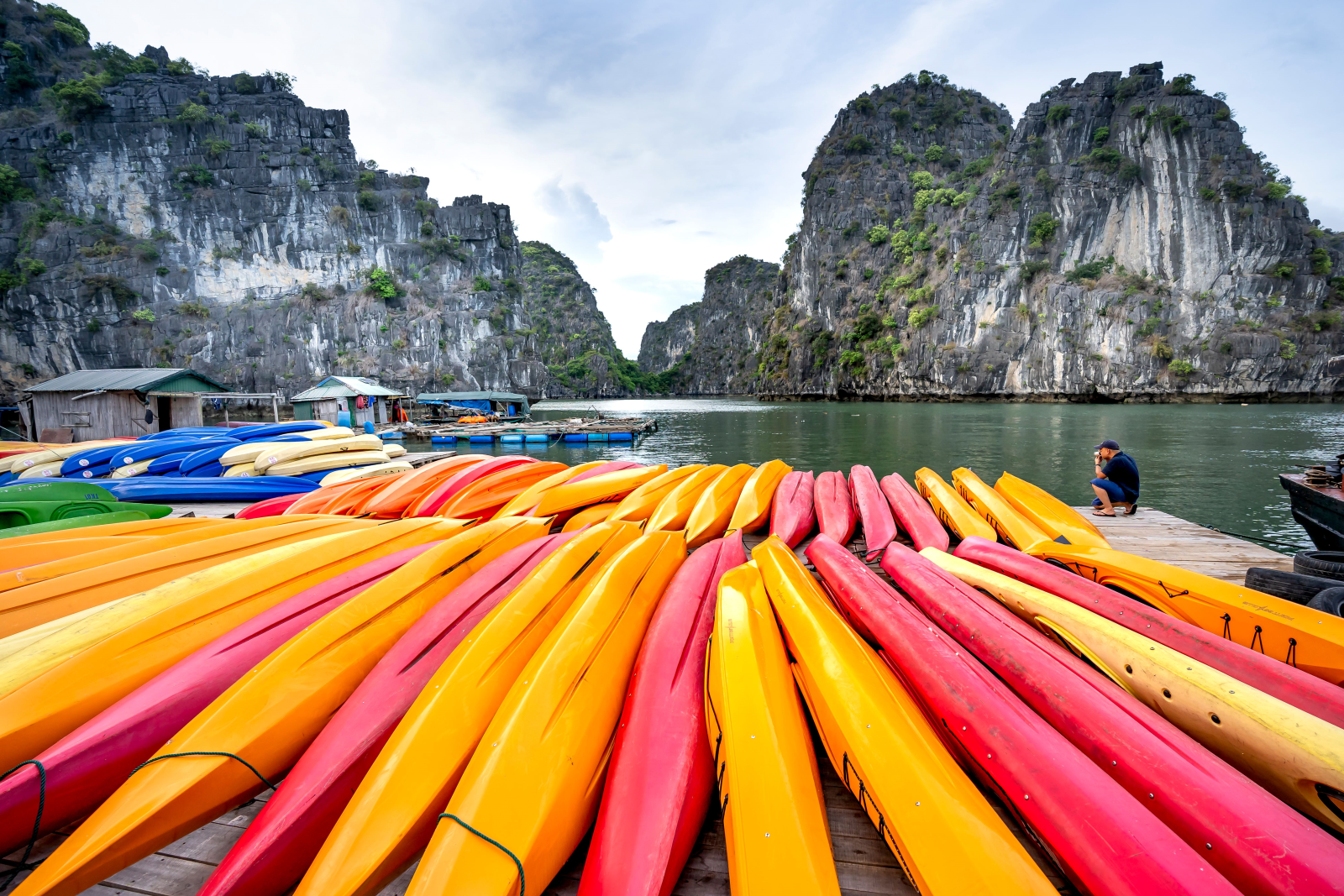 Kayaking in Halong Bay. Photo by Pexels.