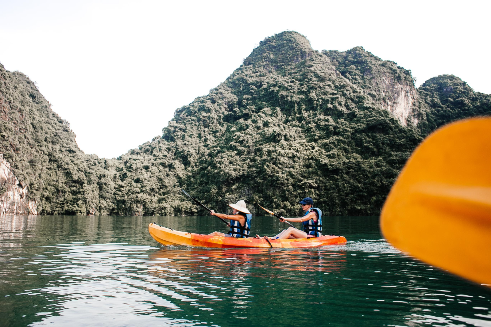 Kayaking in Halong Bay. Photo by pexels.
