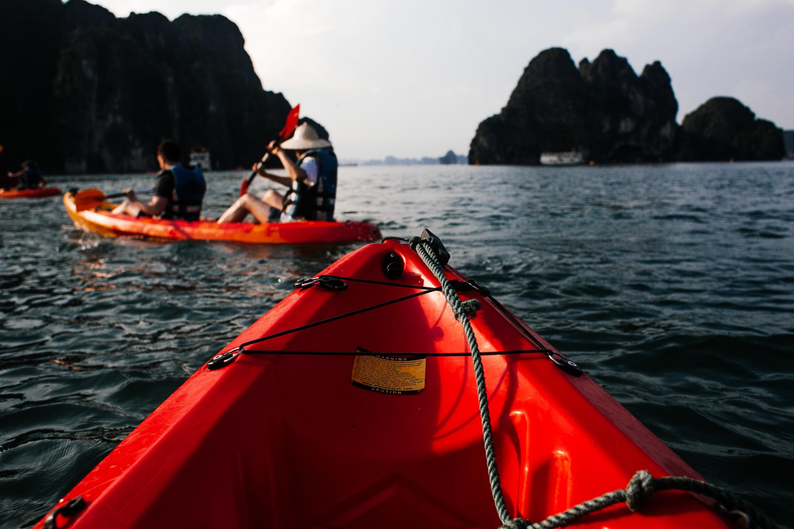 Kayaking in Halong Bay. Photo by pexels.